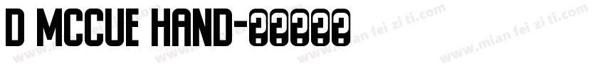 D McCue Hand字体转换